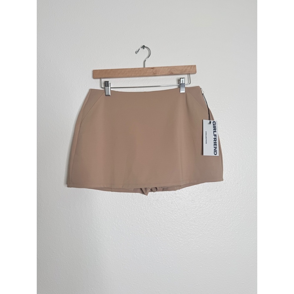 Girlfriend Collective Tan Skort with Built In Shorts Size XL NWT